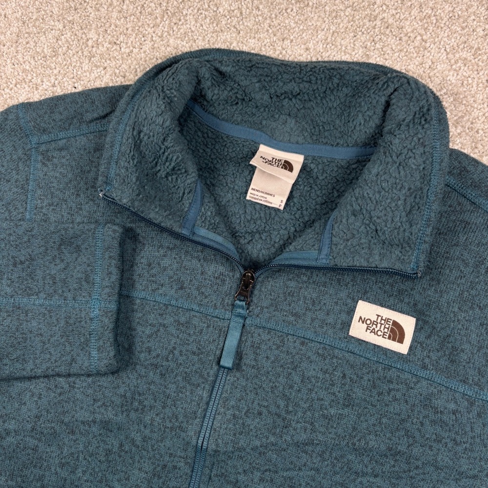 The North Face Gordon Lyons Pullover Mens Small Blue Heathered 1/4 Zip Fleece